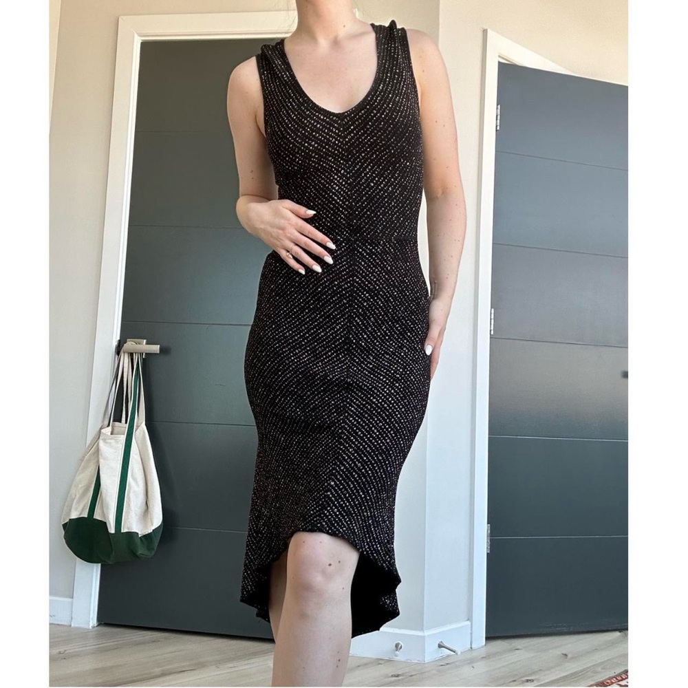 y2k bebe sparkle knit midi
